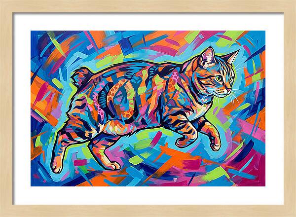 Manx Cat In Vibrant Colors