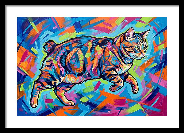 Manx Cat In Vibrant Colors