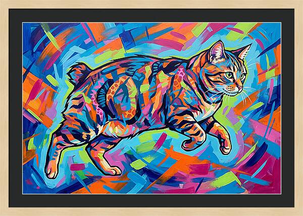 Manx Cat In Vibrant Colors