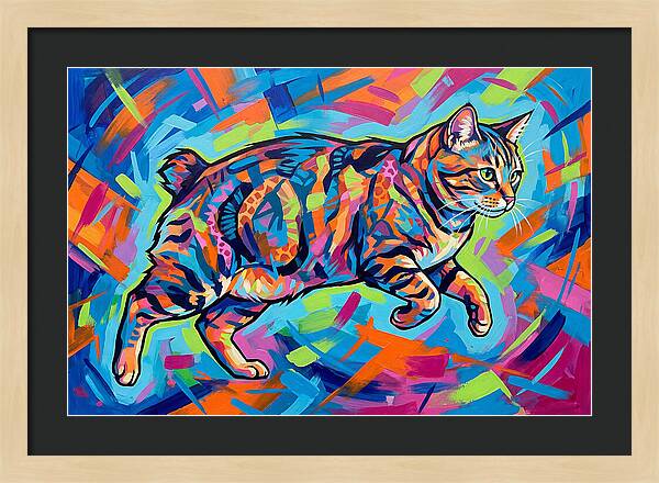 Manx Cat In Vibrant Colors
