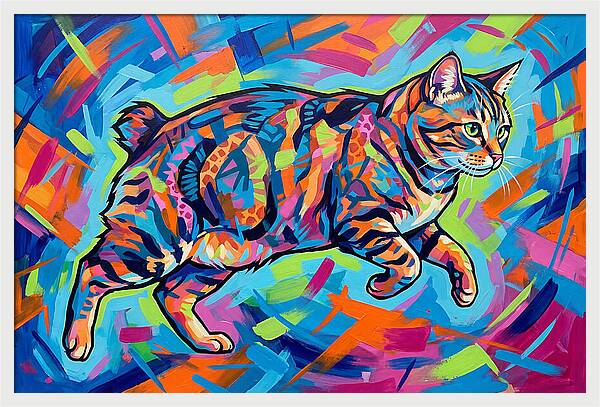 Manx Cat In Vibrant Colors
