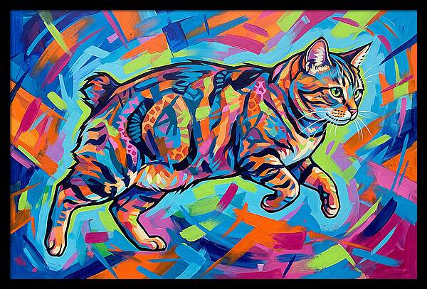 Manx Cat In Vibrant Colors