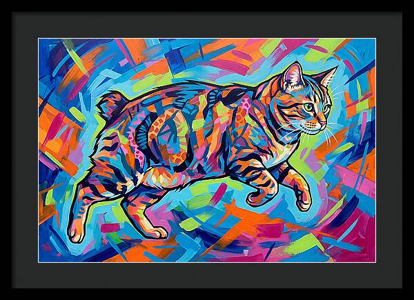 Manx Cat In Vibrant Colors