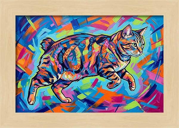 Manx Cat In Vibrant Colors