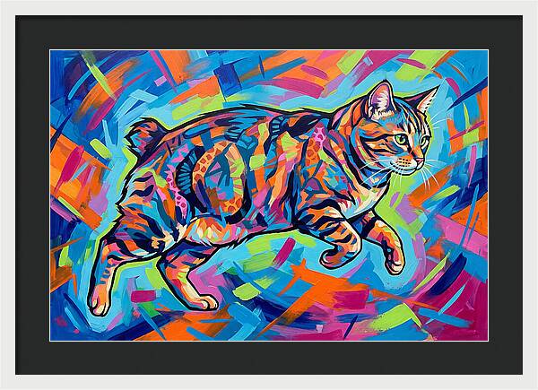Manx Cat In Vibrant Colors