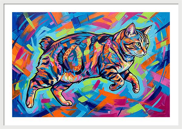 Manx Cat In Vibrant Colors