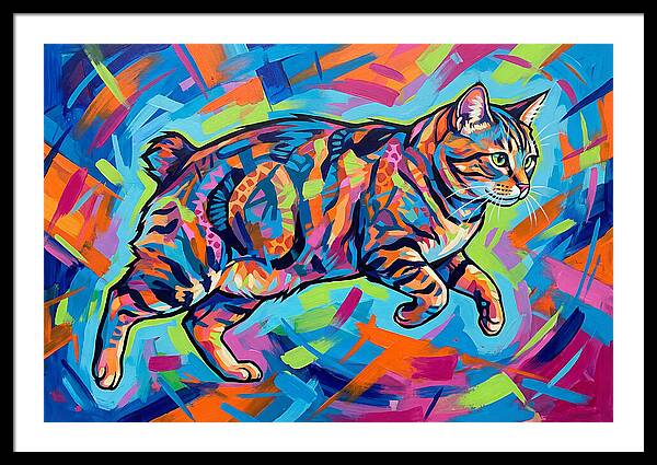 Manx Cat In Vibrant Colors