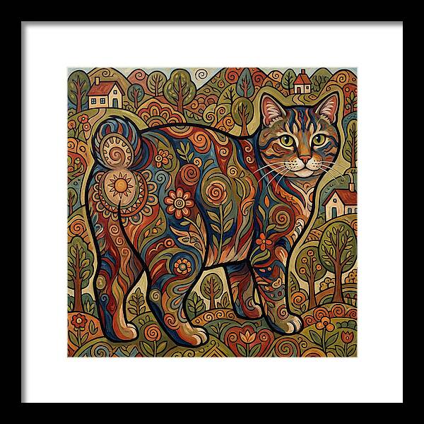 Manx Cat In Vibrant Landscape