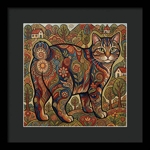 Manx Cat In Vibrant Landscape