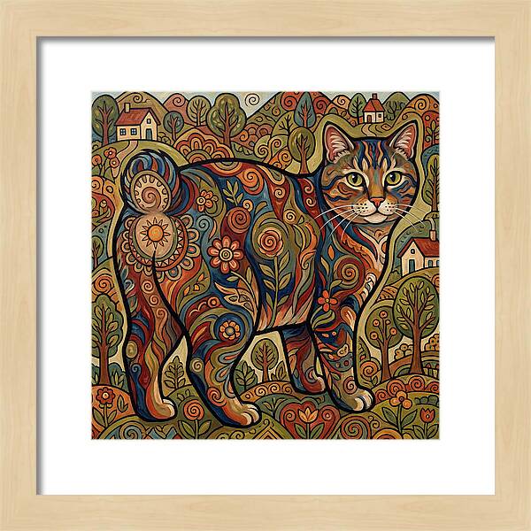 Manx Cat In Vibrant Landscape