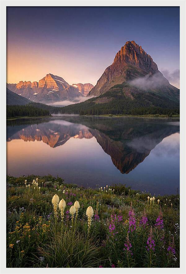 Many Glacier Valley At Dawn