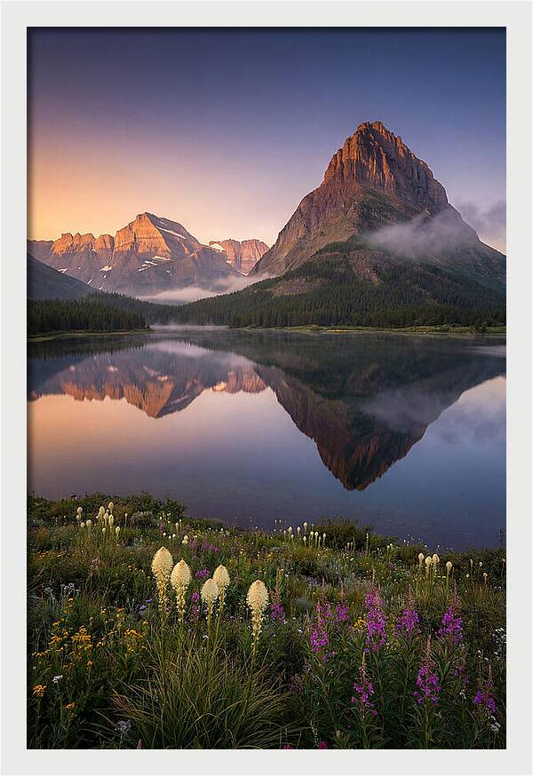 Many Glacier Valley At Dawn