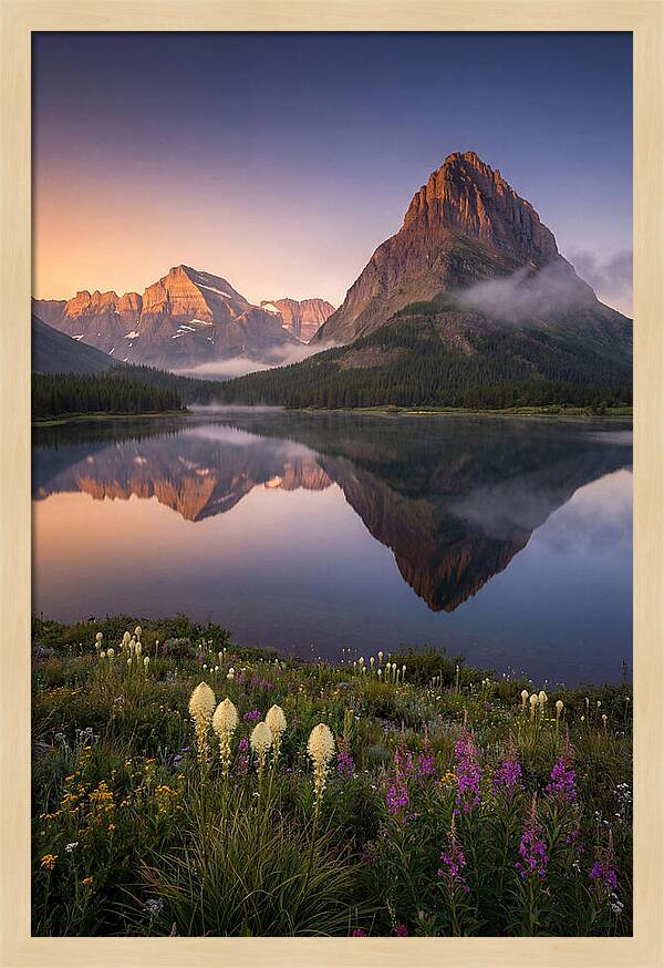 Many Glacier Valley At Dawn