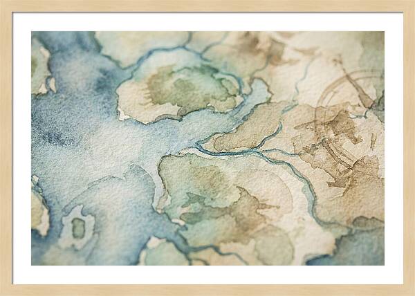 Map Watercolor Landscape
