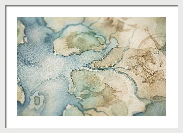 Map Watercolor Landscape