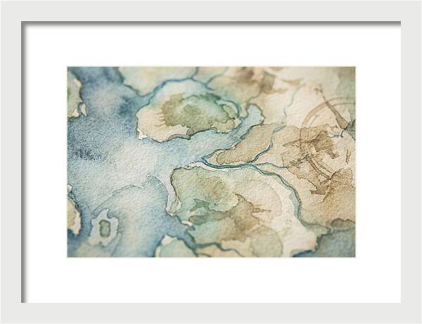 Map Watercolor Landscape