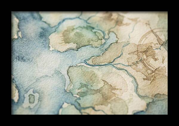 Map Watercolor Landscape