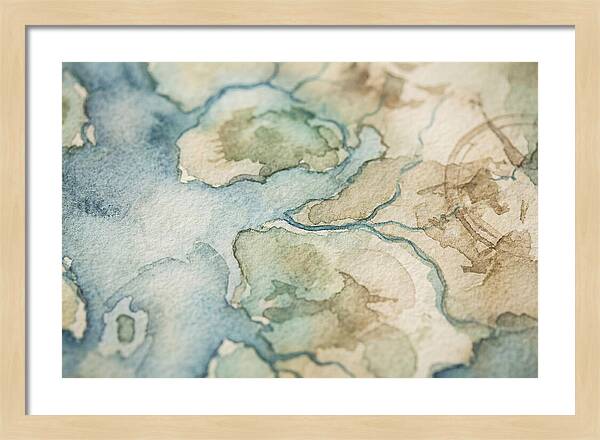 Map Watercolor Landscape