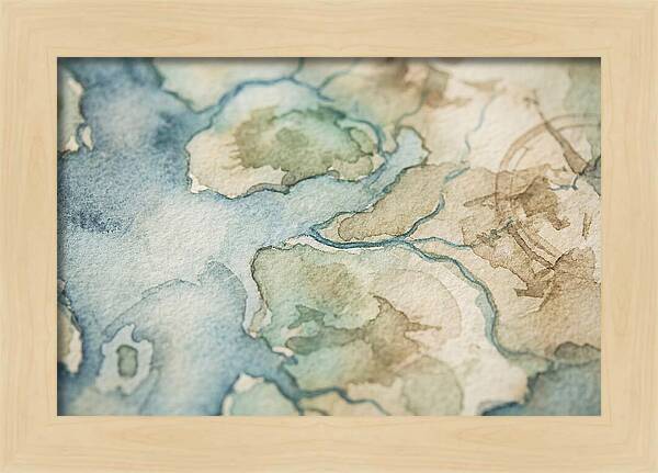 Map Watercolor Landscape