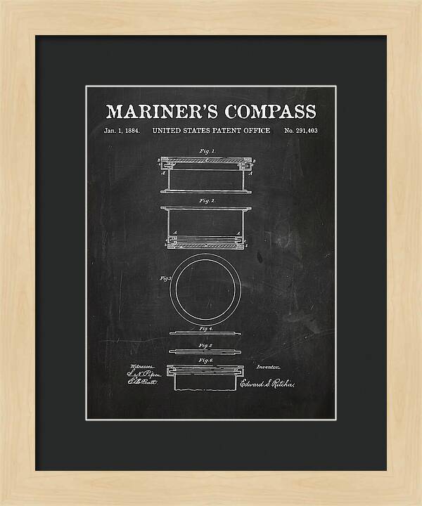 Mariner's Compass Chalkboard Patent Us291403
