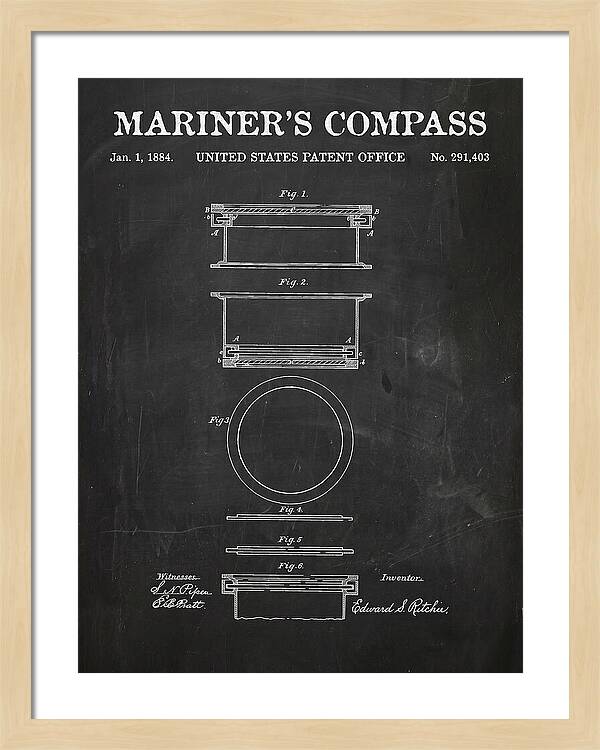 Mariner's Compass Chalkboard Patent Us291403