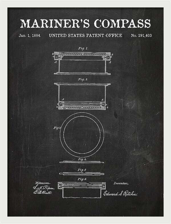 Mariner's Compass Chalkboard Patent Us291403