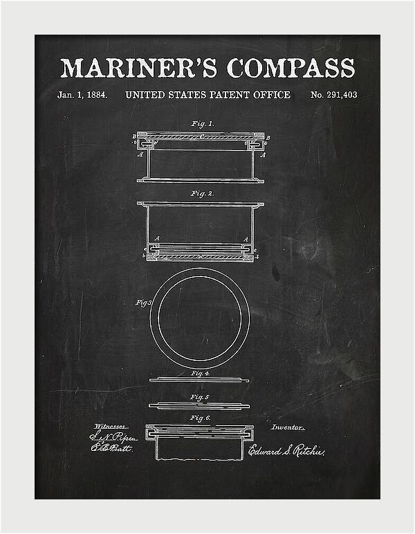 Mariner's Compass Chalkboard Patent Us291403