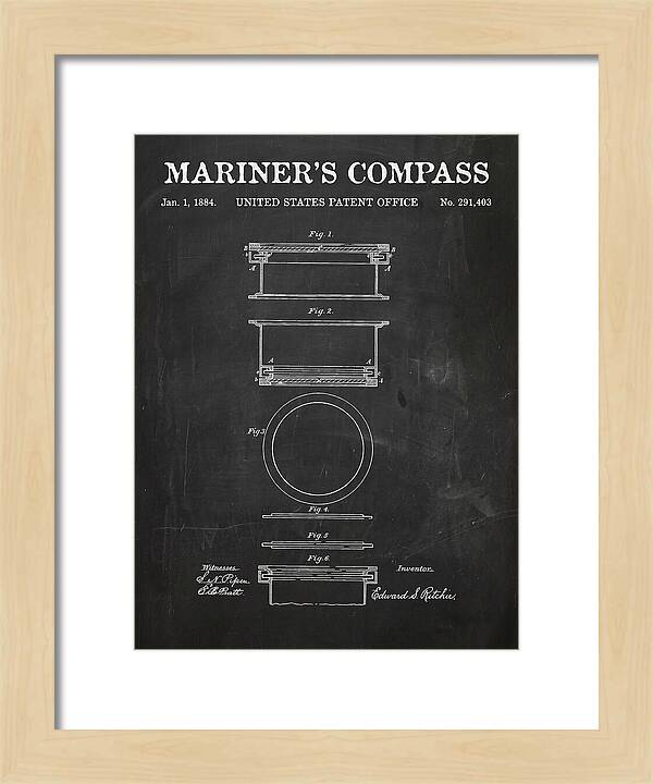 Mariner's Compass Chalkboard Patent Us291403