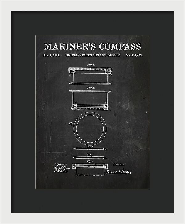 Mariner's Compass Chalkboard Patent Us291403