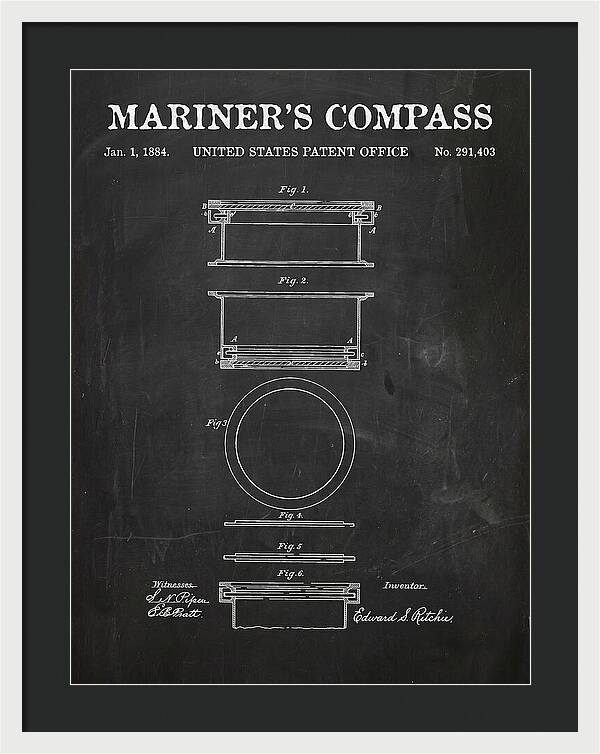 Mariner's Compass Chalkboard Patent Us291403