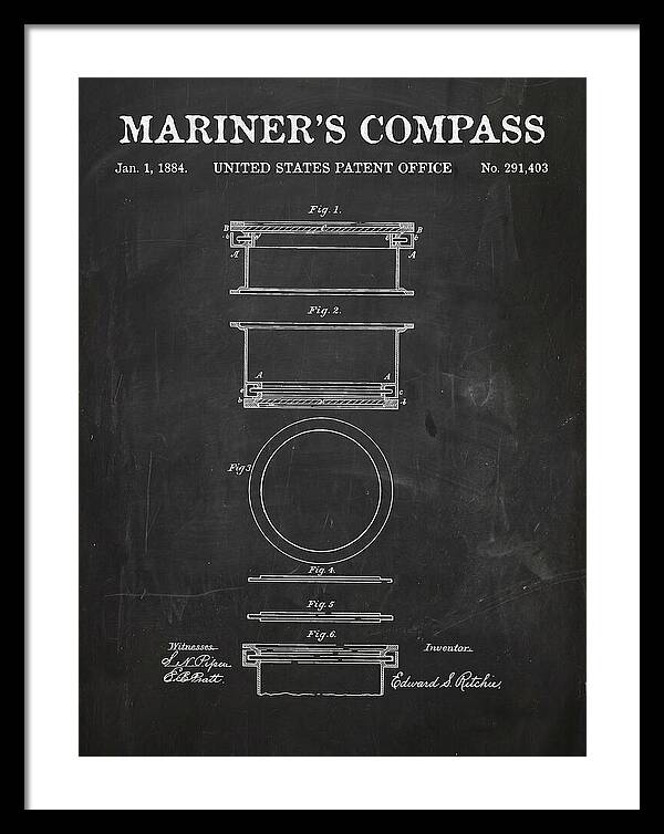 Mariner's Compass Chalkboard Patent Us291403