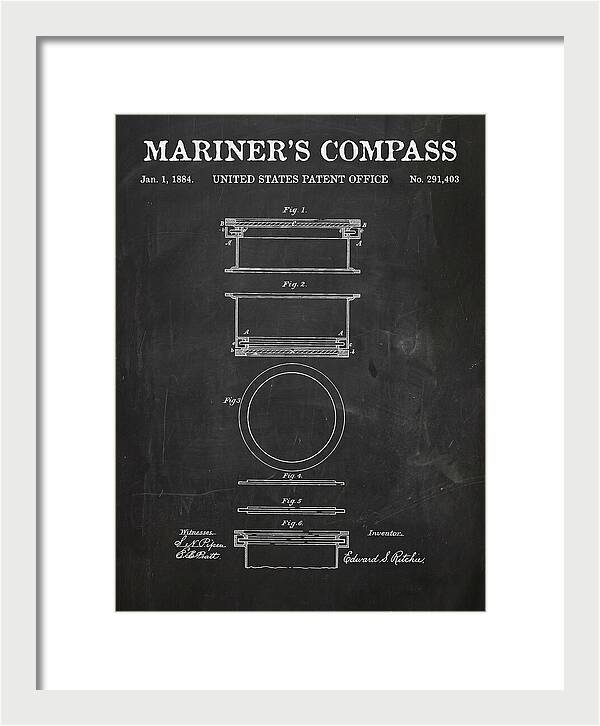 Mariner's Compass Chalkboard Patent Us291403