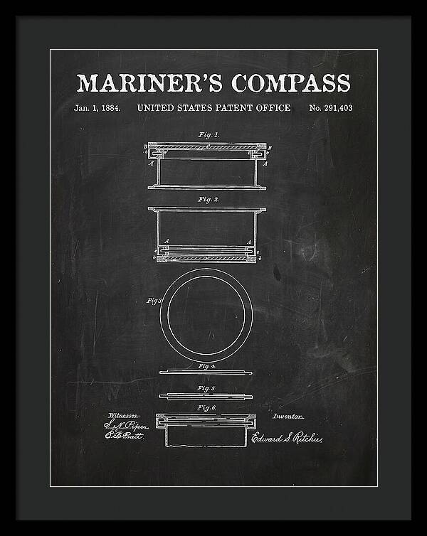 Mariner's Compass Chalkboard Patent Us291403