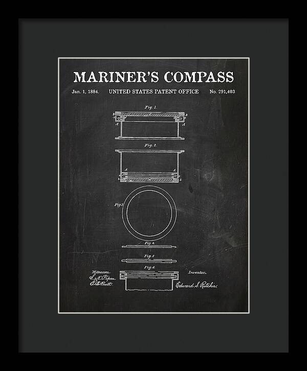 Mariner's Compass Chalkboard Patent Us291403