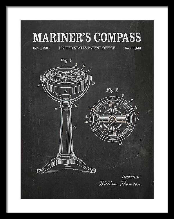 Mariner's Compass Chalkboard Patent Us816618