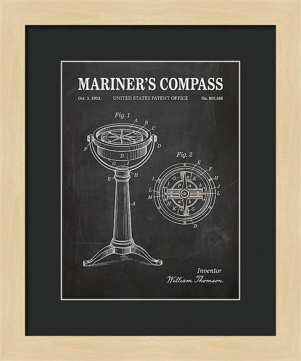 Mariner's Compass Chalkboard Patent Us816618