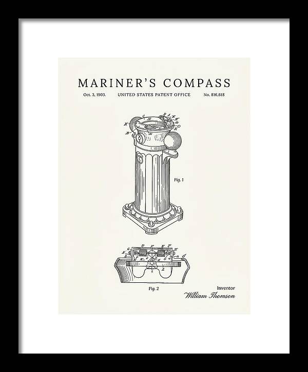 Mariner's Compass Minimalist Patent Us816618