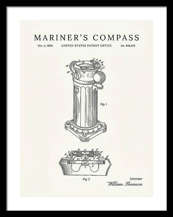 Mariner's Compass Minimalist Patent Us816618
