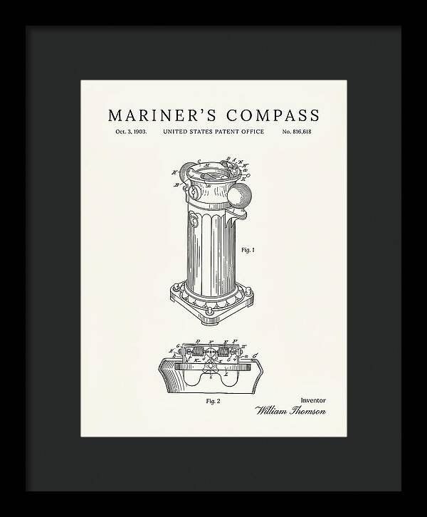 Mariner's Compass Minimalist Patent Us816618