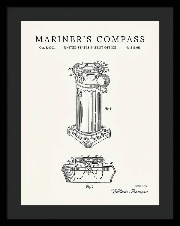 Mariner's Compass Minimalist Patent Us816618