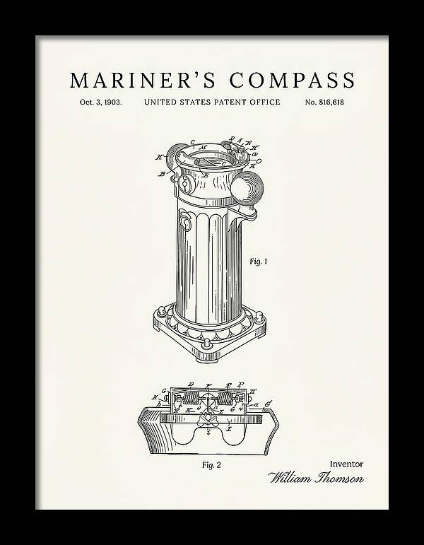 Mariner's Compass Minimalist Patent Us816618