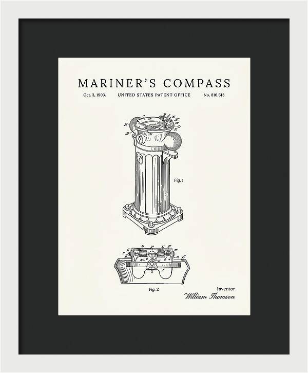 Mariner's Compass Minimalist Patent Us816618