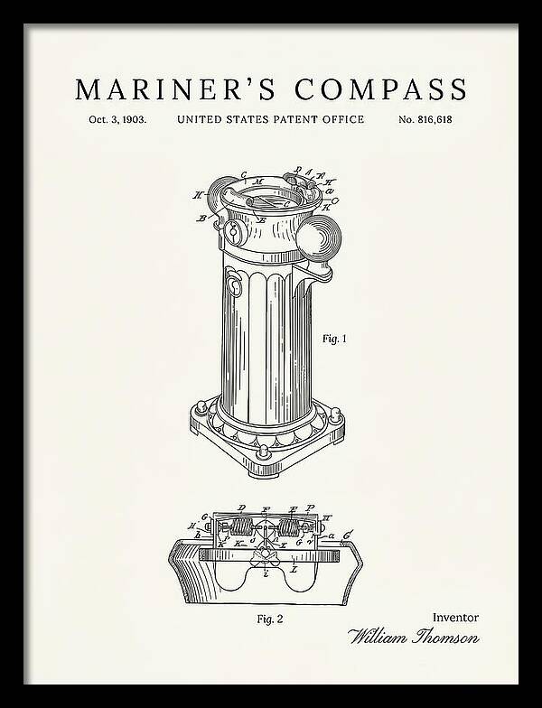 Mariner's Compass Minimalist Patent Us816618