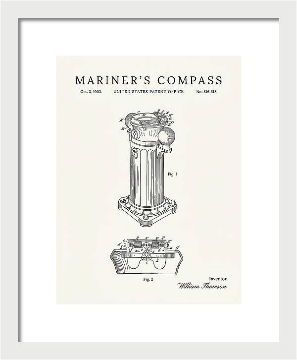 Mariner's Compass Minimalist Patent Us816618