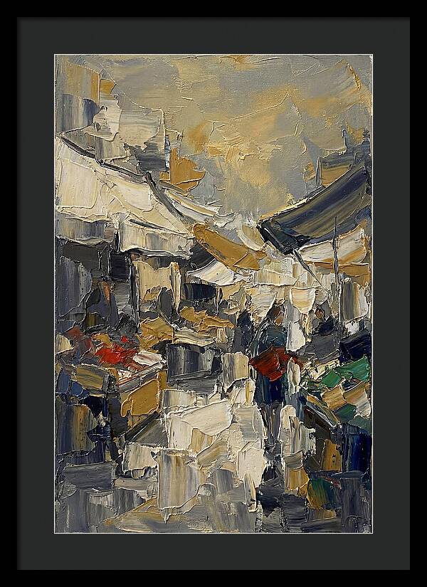 Marketplace Scene In Palette Knife Style