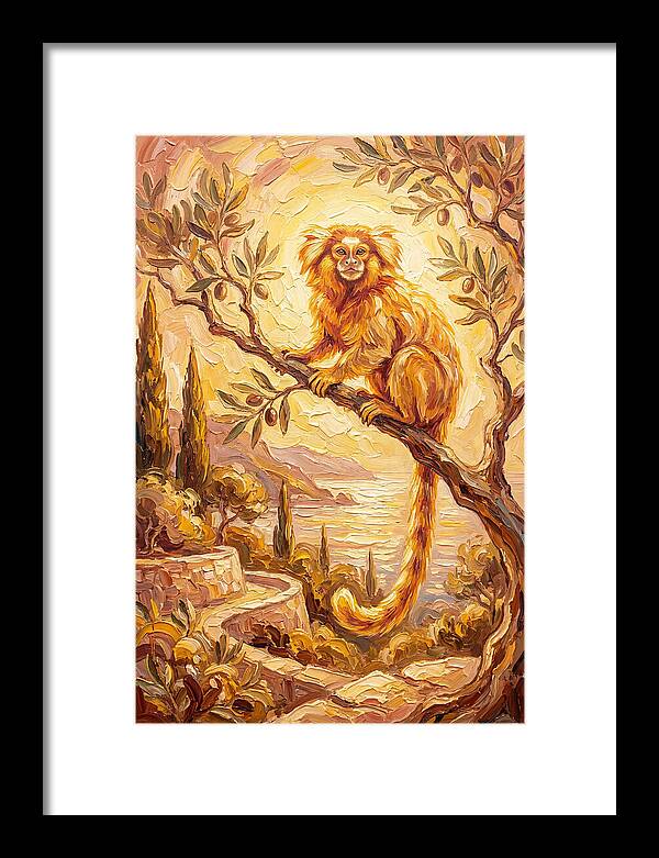 Marmoset In A Mediterranean Landscape