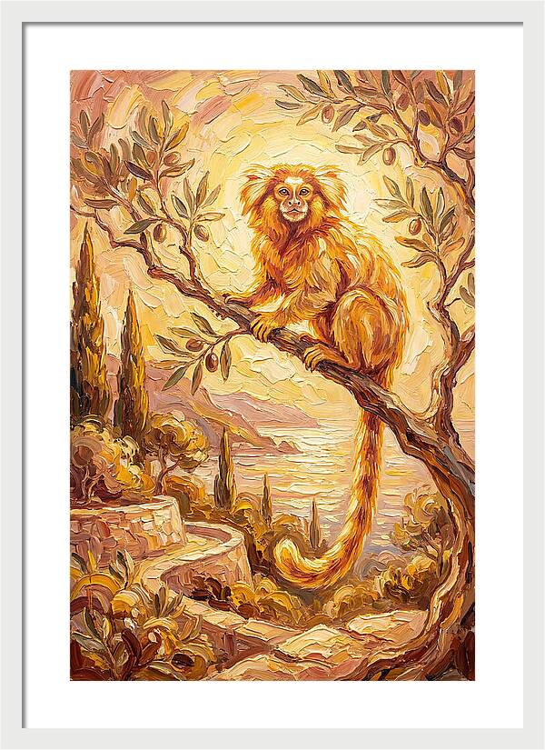 Marmoset In A Mediterranean Landscape