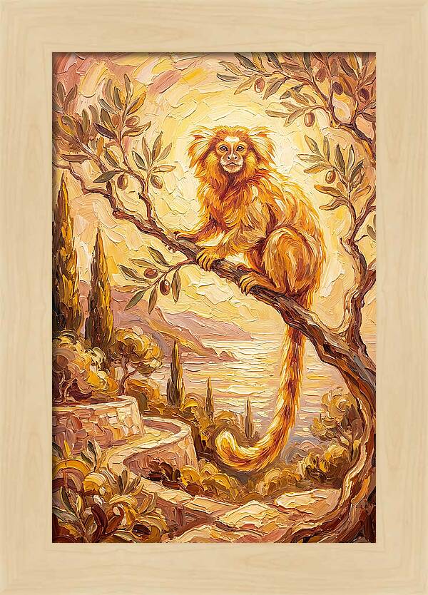 Marmoset In A Mediterranean Landscape