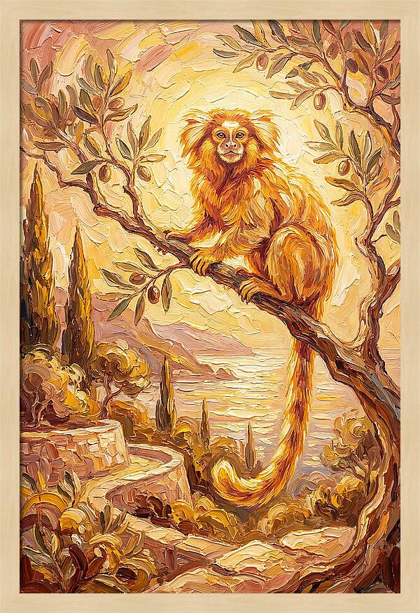 Marmoset In A Mediterranean Landscape