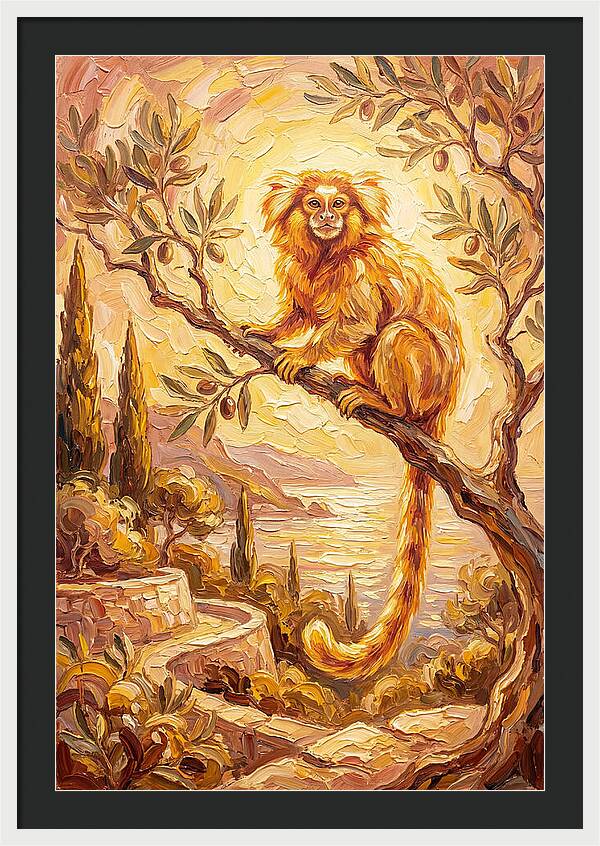 Marmoset In A Mediterranean Landscape